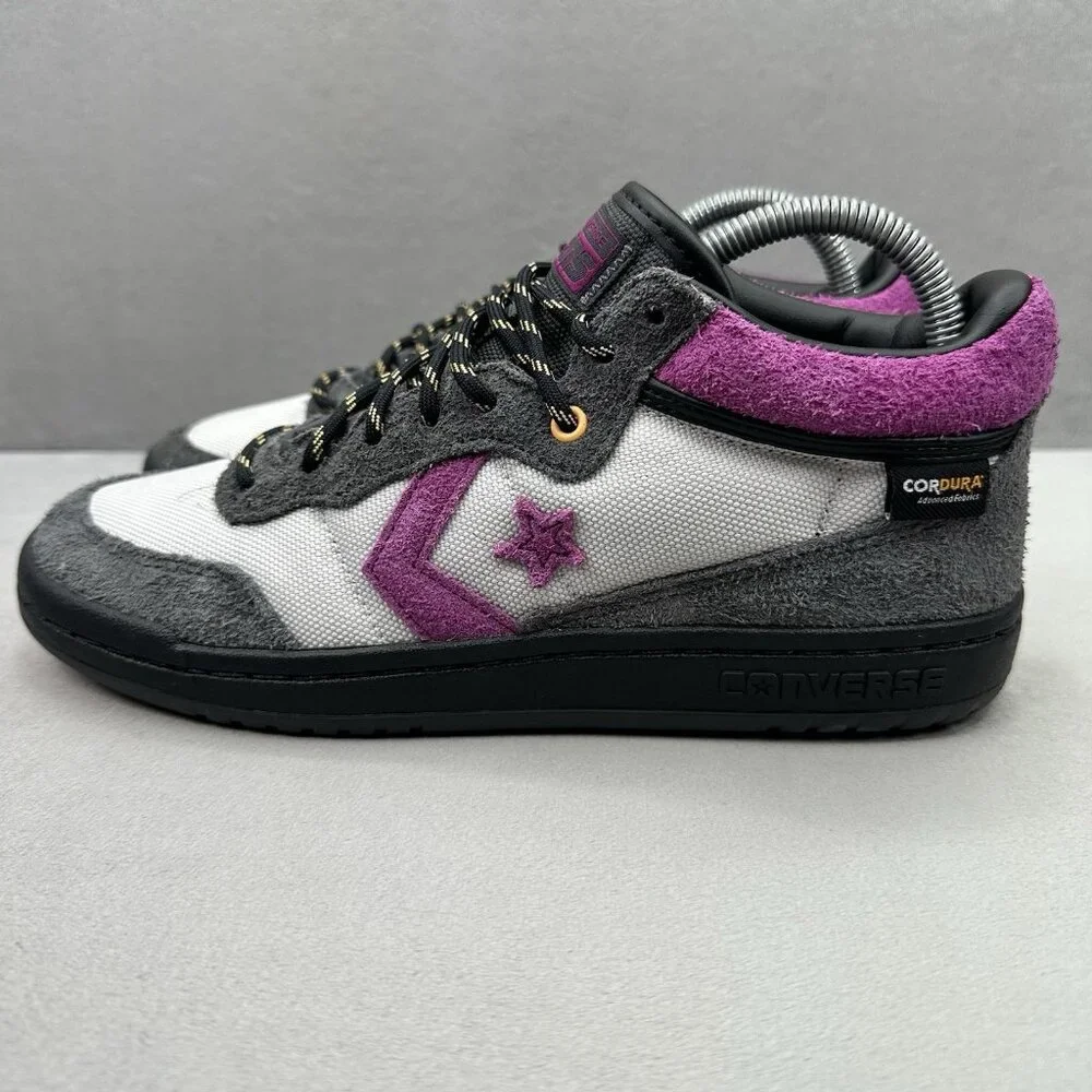 Converse‎ Fastbreak Mid Womens Sz 8.5 Skate Shoes Dark Matter Cordura Suede Grey
